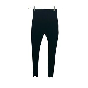 Spanx women’s black velvet full length leggings size Large